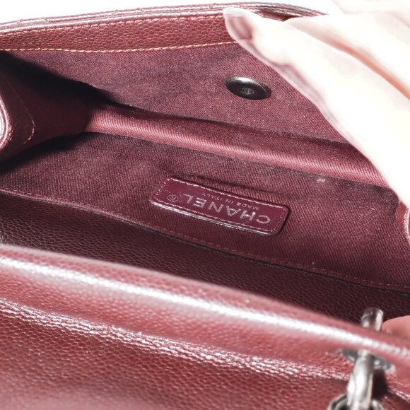 Chanel Quilted Burgundy Caviar Medium Retro Class Flap Bag - Picture 14 of 16